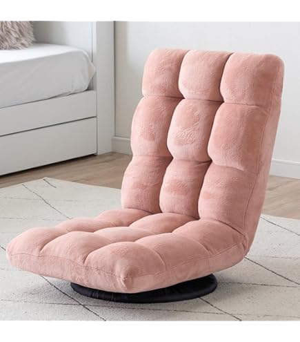 幾何学柄コンパクト回転座椅子 アイボリー・レザー調 幾何学柄コンパクト回転座椅子 アイボリー・レザー調